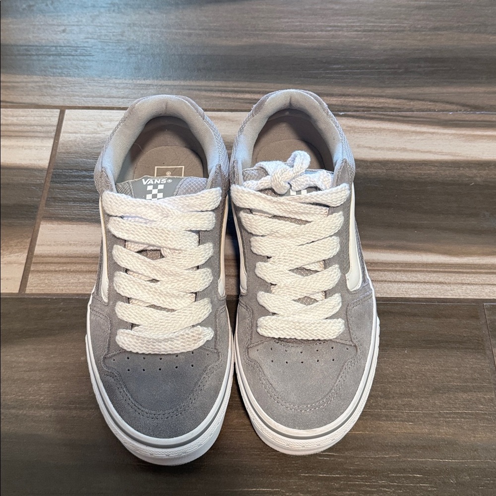 Vans Charcoal Sneakers with White Laces
